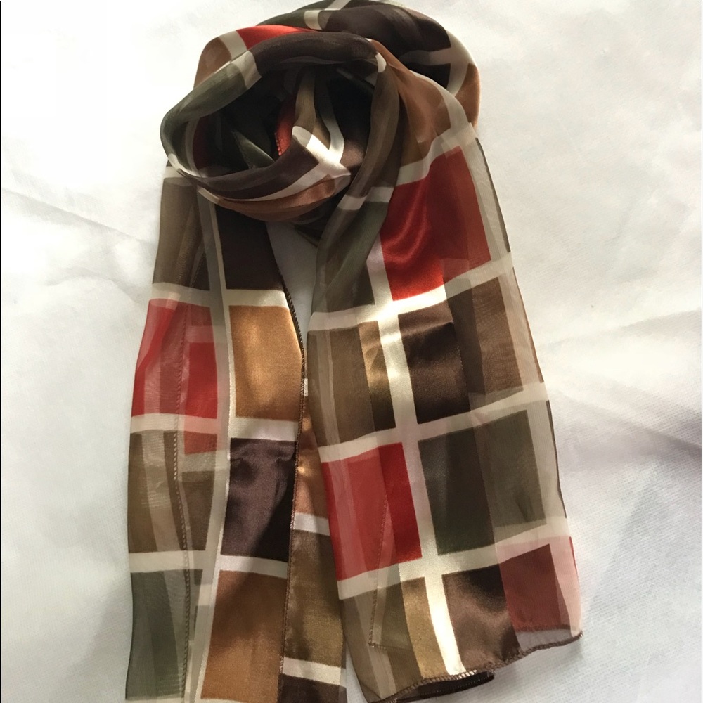 Block Color Square Scarf